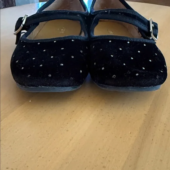 J. Crew Kids' Sparkly Black Velvet Mary Janes. Size 13. - Picture 6 of 7